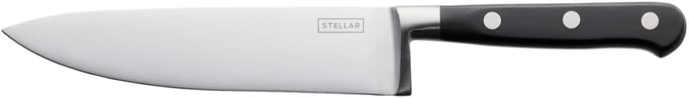 Stellar Classic 15cm / 6" Cook's Knife, Stainless Steel Razor Sharp Blade, Full Tang Riveted Handle, Dishwasher Safe