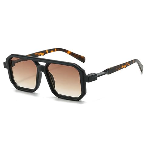 willochra Retro Square Pilot Sunglasses Women Men 70s Double Bridge Vintage Rectangle UV400 punk black gree Sun Glasses2