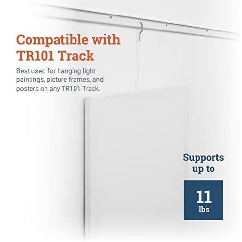 Image of Nylon Clear Picture Hanging Cord 2mm Diameter 72-Inch with Large Hook - Compatible with TR101 Wall Channel Picture Hanging Hardware - Supports Up to 11 lbs - 5 Pack