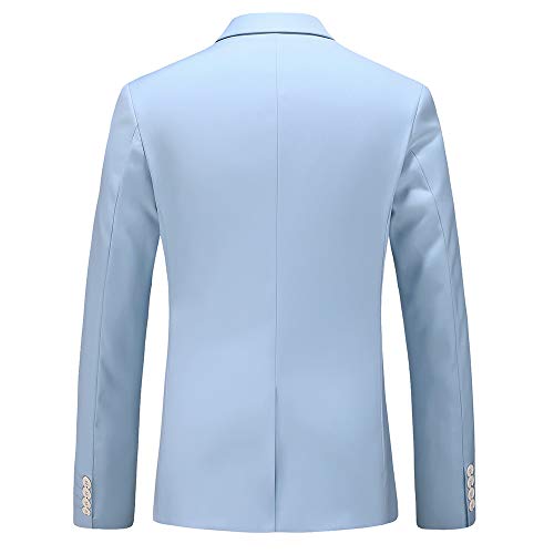 UNINUKOO Mens Suit Slim Fit 1 Button 2 Piece Wedding Party Holiday Solid Color Tux Suits for Men4