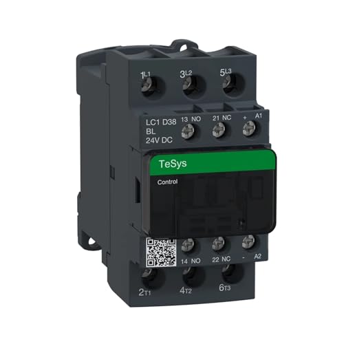 Contacteur LC1D38BL 38A 24V DC noir 3 NO pour stopper les pannes de commutation de vos machines