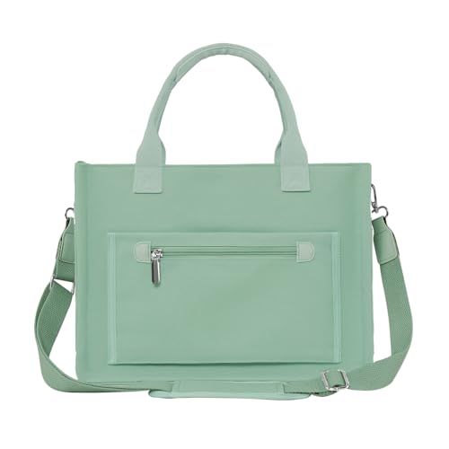Image of FIORETTO Womens Canvas Tote Bag Purse with Individual Compartment, Zipper Top, Reinforced Bottom & Luggage Sleeve