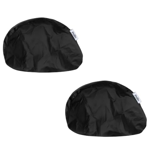 Image of Polyester Helmet Cover - Protects from Dust, Rain, Scratches Dustproof Waterproof Lightweight and Durable Secure Universal Size Storage Bag for Motorcycles Helmets (Pack of 2)