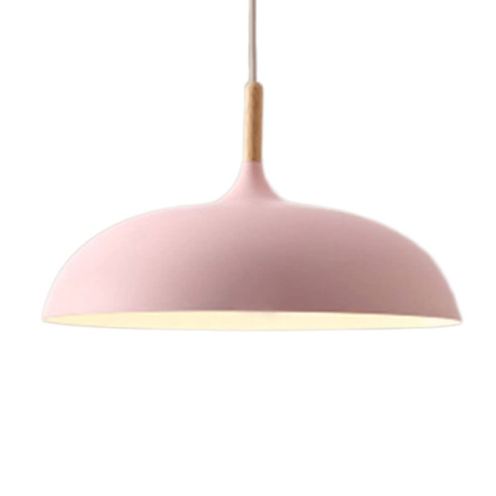 HXYSXHJUO Colorful Macaron Metal Pendant Light - Adjustable Chandelier for Home and Office(Pink,35cm)