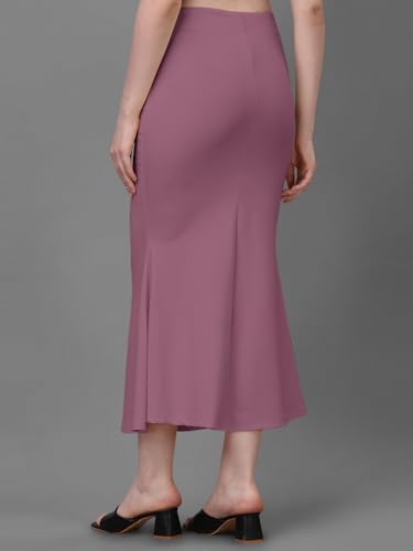 Image of Women's Saree Shapewear Petticoat, Cotton Blend Stretchable Mermaid Skirt, High Waist Tummy Control, Smooth Curve Fit with Adjustable Drawstring