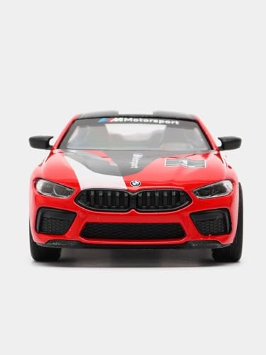 Image of Premium M8 GTE 1:38 Scale Diecast Model Car Toy - Authentic Motorsport Design, with Iconic Racing Graphics, Pull-Back Action - Perfect Collectible or Gift for Kids & Enthusiasts Red