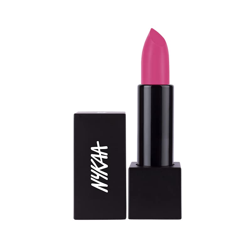 NykaaSo Matte! Lipstick (Hot Pink Punch - 33 M) - Pink - Super matte finish lipstick with jojoba oil fortified formula, long-wearing & weightless (4.2gm)