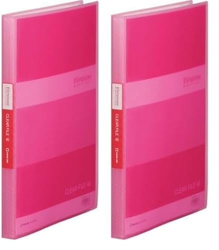 キングジム クリアーファイル(透明) シンプリーズ 184TSPW 40P A4S ピンク (× 2)
