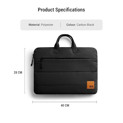 Image of DailyObjects Stria Pro Laptop Bag With Handle| Recycled Durable Polyester | Compatible with Laptop /MacBook Air /Pro Upto 15 Inch| Water Resistant|Padded Compartment with Zip Closure