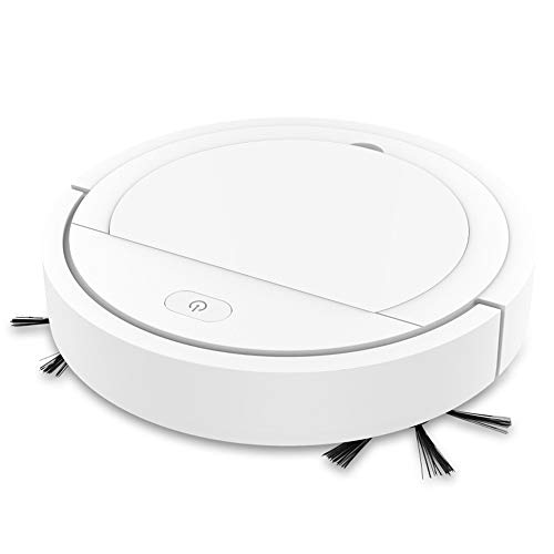 Escoba inteligente al vacío recargable por USB, robot barredora en seco y húmedo con cepillos laterales, celda de gran capacidad para una fácil limpieza del suelo