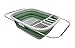 SAMMART Égouttoir à vaisselle extensible et pliable de 8 L – Égouttoir à vaisselle portable – Plateau de rangement de cuisine économiseur d'espace (gris/vert océan foncé, 1)