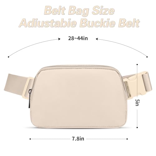 Image of JSJ Mini Fanny Pack for Women & Men,Valentines Day Gifts for Girls Teens Kids Daughter Sister Her,Trendy Stuff Crossbody Bags Cute Everywhere Belt Bags.(Creamy)