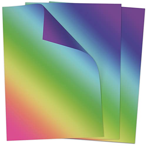50 Blatt Briefpapier (A4) | Regenbogen Verlauf bunt | Motivpapier | edles Design Papier | beidseitig bedruckt | Bastelpapier | 90 g/m²