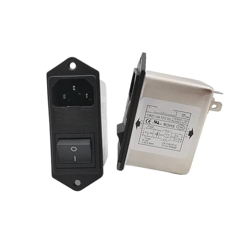 1 Pcs AC Socket Fuse Switch Filter CW2B-06A-T CW2C-10A-T CW2A-10A-T(CW2C -10A -T -F2 02 10A Double Fuse)