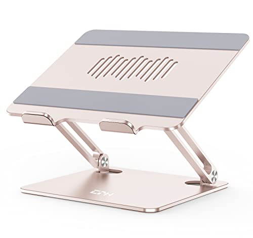 EPLaptop Stand for Desk, EPN Ergonomic Aluminum Alloy Laptop Holder Adjustable Height Computer Stand Notebook Riser Compatible with MacBook Pro Air, Dell, HP, Lenovo, Samsung More 9-16" Laptops-Gold