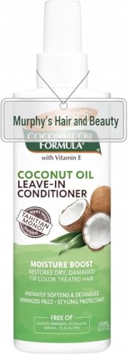 Coconut Oil Leave-in Conditioner for Unisex - 8.5 oz Conditioner - (Pack of 2)