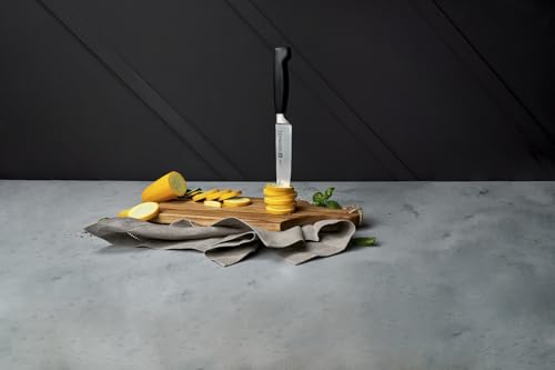 Foto von ZWILLING Vier Sterne Fleischmesser 20 cm, Rostfreier Spezialstahl, Ergonomischer Kunststoff-Griff, Schwarz [Made in Germany], Stahl