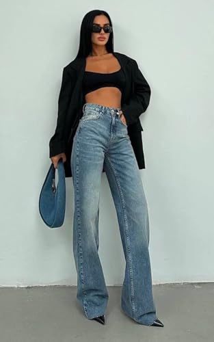 PIRAL Women's Everyone's Wardrobe Palazzo Jeans - 33" Inseam4