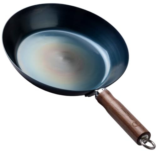 バリューサークル Crafted in Japan. Trusted by Chefs. Japanese Carbon Steel Frying Pan – Precision-Formed, Pre-Seasoned & Lightweight, Chef-Designed for High-Heat Control (11.0 inches)