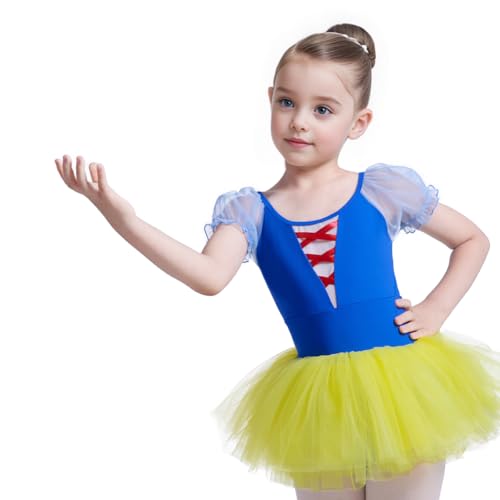 Dons Girl Snow White Dress with Healthy and Skin Friendly,Snow White Princess Dresses for Girls for Dancing,Snow White Costume