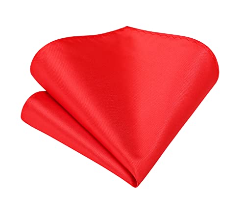 Image of Enlision Mens Ties Solid Color Satin Necktie Ties for men Handkerchief Cufflinks Pocket Squares for Wedding