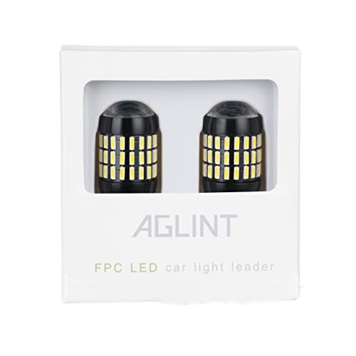 AGLINT P21W LED Ampoule 66SMD 1156 BA15S 1141 7056 12V-24V pour Voiture Feu de Recul Feux Arrière DRL Feux de Jours Clignotants Lampe Direction Feu Blanc 6500K 2Pcs