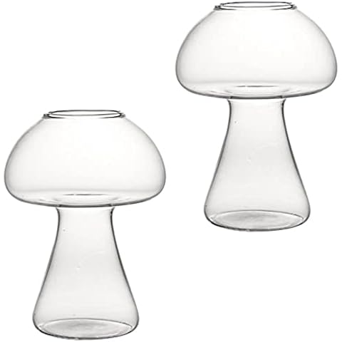 Healeved Mushroom Shaped Cocktail Glass Set Cover