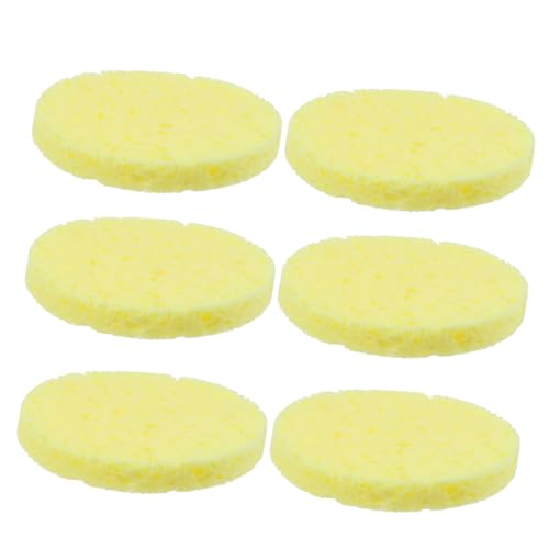 FRCOLOR 12pcs Natural Cleansing Sponge Thickened Facial Care Sponges for Makeup Removal Skin Cleansing Packaging Transparent Opp Bag