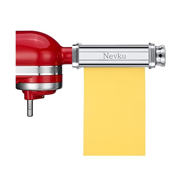   Pasta-Maker-Attachments-Set-for-all-KitchenAid-Stand-Mixer-including-Pasta-Sheet-Roller-Spaghetti-Cutter-Fettuccine-Cutter-by-Nevku