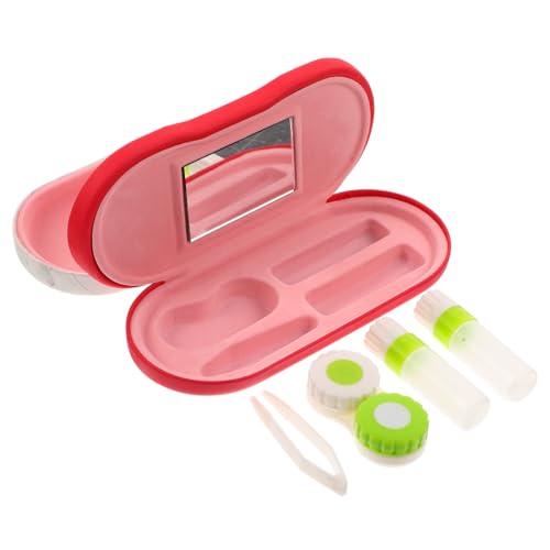Étui à lunettes double compartiment portable boîte étanche lentilles