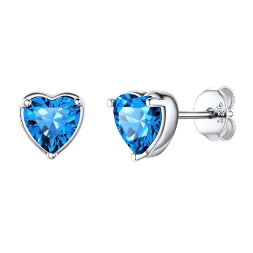 Sterling Silver Birthstone Stud Earrings