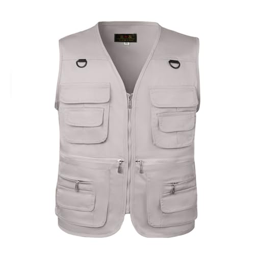 Image of TOLOER Men's Summer Fishing Vest Multi Pockets Casual Vests Waterproof Quick Dry Outdoor Mountain Photography