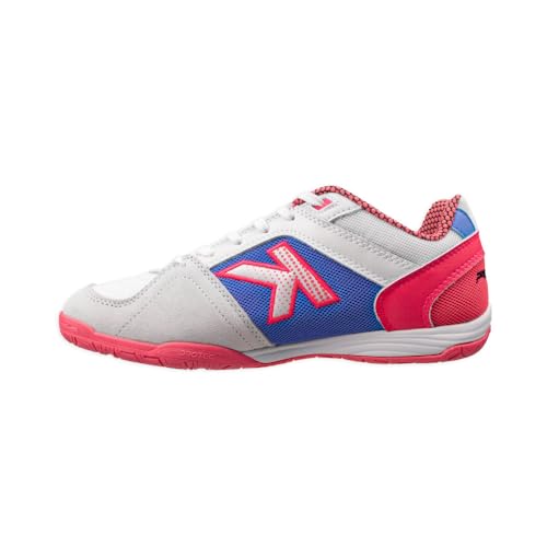 Chuteira Kelme Precision Lite Futsal Branca e Rosa