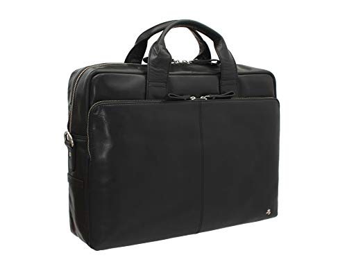 Bolsa de cuero VISCONTI Merlin Hugo para portátil y reuniones