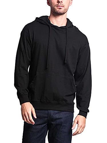 G-Style USA Men's Cross-Dyed Heather Jersey Lightweight Pullover Hoodie Sweatshirt