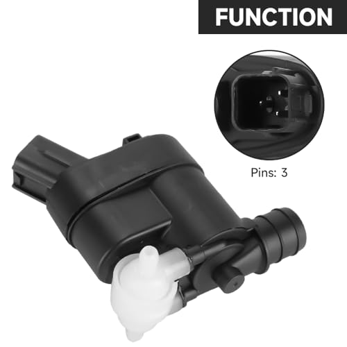 Windshield Washer Pump/Motor Assembly - Compatible for Hyundai Santa Fe - Replace Part 98510-2W500, 98510-4Z000