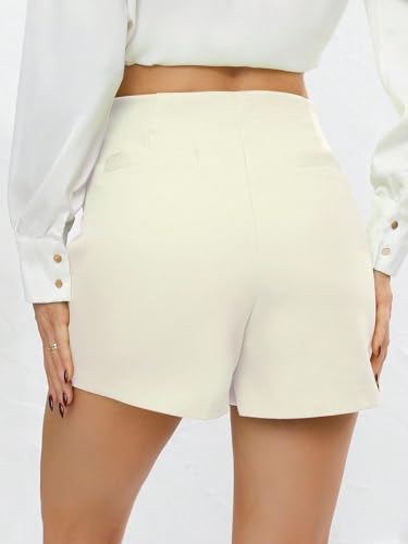 Floerns Women's High Waist Elegant Solid Zipper Fly Business Office Skort Shorts2