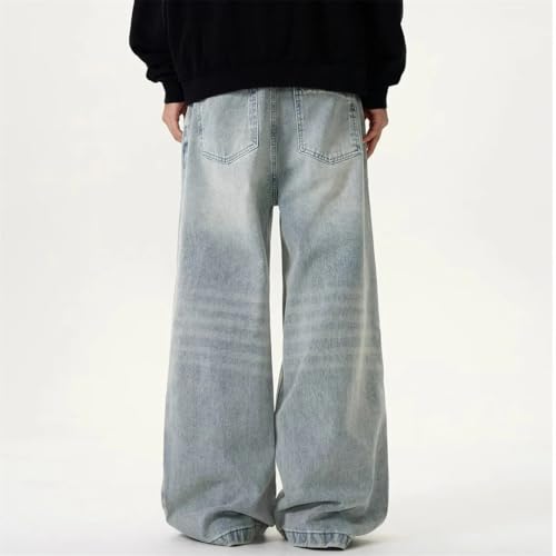 Men's Y2K Jeans Vintage Baggy Jean Pants Streetwear Relaxed Fit Jeans Trousers4