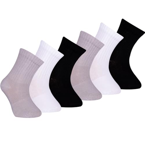 Image of Petit Minou Bella Baby & Toddler Seamless-Toe Turkish Cotton Crew Socks (6-Pack)