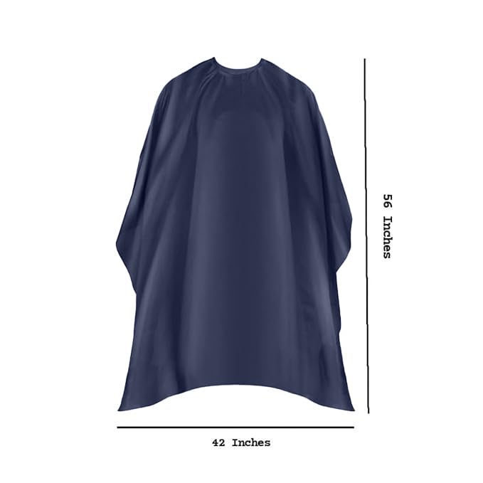 MAKSTILE Professional Hair Cutting Cape for Salons & Home Use | Waterproof & Adjustable Barber Cape | Hairdresser Cape for Styling, Cutting & Coloring | Size: 42x56 Inches | Pack of 1 (Navy Blue) - Image 5 thumbnail