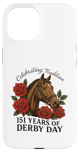 Celebrando 151 años Derby Day Vintage Horse Racing Carcasa para iPhone 15