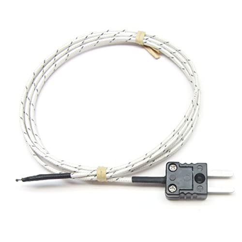 Type J Thermocouple Probe, Fiberglass Insulation, PJ-400, 6ft.