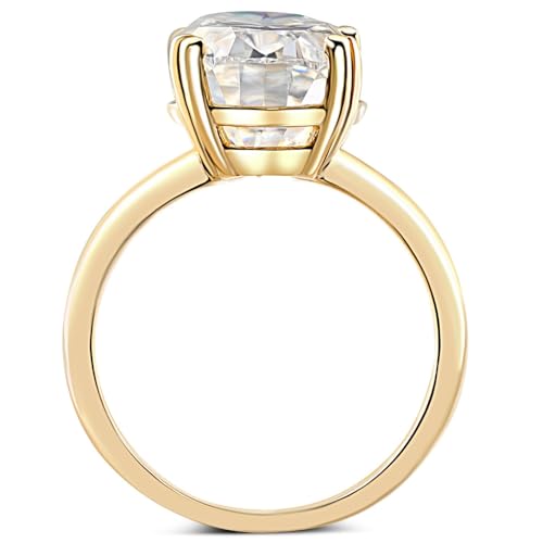 Pompeii Certified 4 Ct Oval Diamond Solitaire Engagement Ring 14k Yellow Gold2