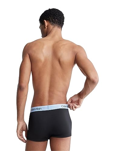 Calvin Klein Men's Low Stretch Microfiber Boxer Brief (X-Large, Black/Dark Olive/Dapple Grey/Bel Air Blue)3