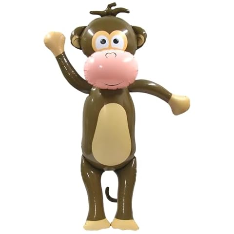 Forest & Twelfth Kids Giant 57 inch Inflatable Monkey – Fun Jungle Animal Toy for Use as Party Favor, Room Décor, Gift, Prize – Ideal for Kids and Toddlers Aged 5+ Years Cover