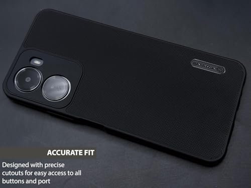 Image of Back Cover for Redmi 15A 5G, Super Frosted Raised Camera Protect | Textured Grip Design | Ultra-Soft Dotted Slim-Fit Design | Microfiber Cloth Inside | (Black)
