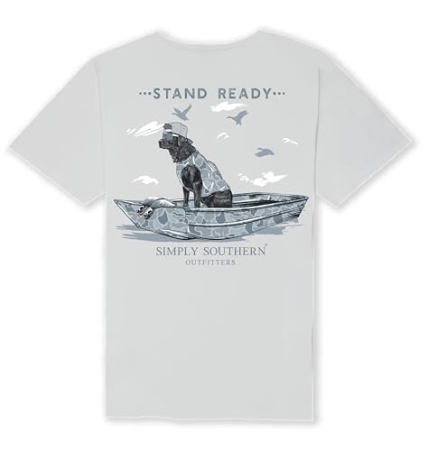 Simply Southern Men's Relaxed-Fit Short Sleeve T-Shirt | Stand Ready | Patriotic and Rugged Men's T-Shirt, XX-Large