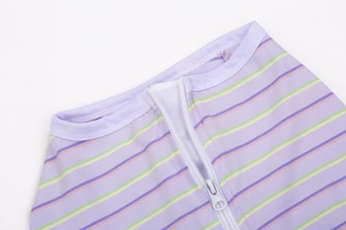 Image of Puppy Striped Recovery Suit for Female Male Dogs Cats,Zip Up Dog Onesie Recovery Shirt Abdominal Wounds,Professional Spay Neuter Dog Pet Bodysuit After Surgery Wear Anti Licking Wounds