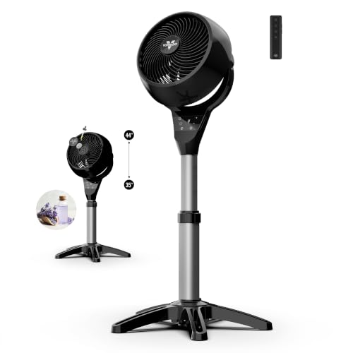 Image of Vornado 6803 OSC Whole Room Pedestal Circulator with Oscillation, Included Remote, 35-44 inch Adjustable Height, Timer, Aromatherapy with Included Scent Pads, 4 Speed Settings, Easy-Clean Removable Grille