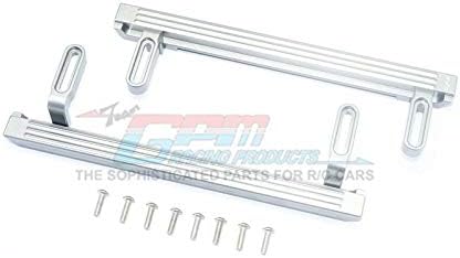 Aluminum Side Steps For Traxxas TRX-4 Mercedes-Benz G500 (82096-4) / TRX-6 Mercedes-Benz G63 (88096-4) - 1Pr Set Gray Silver